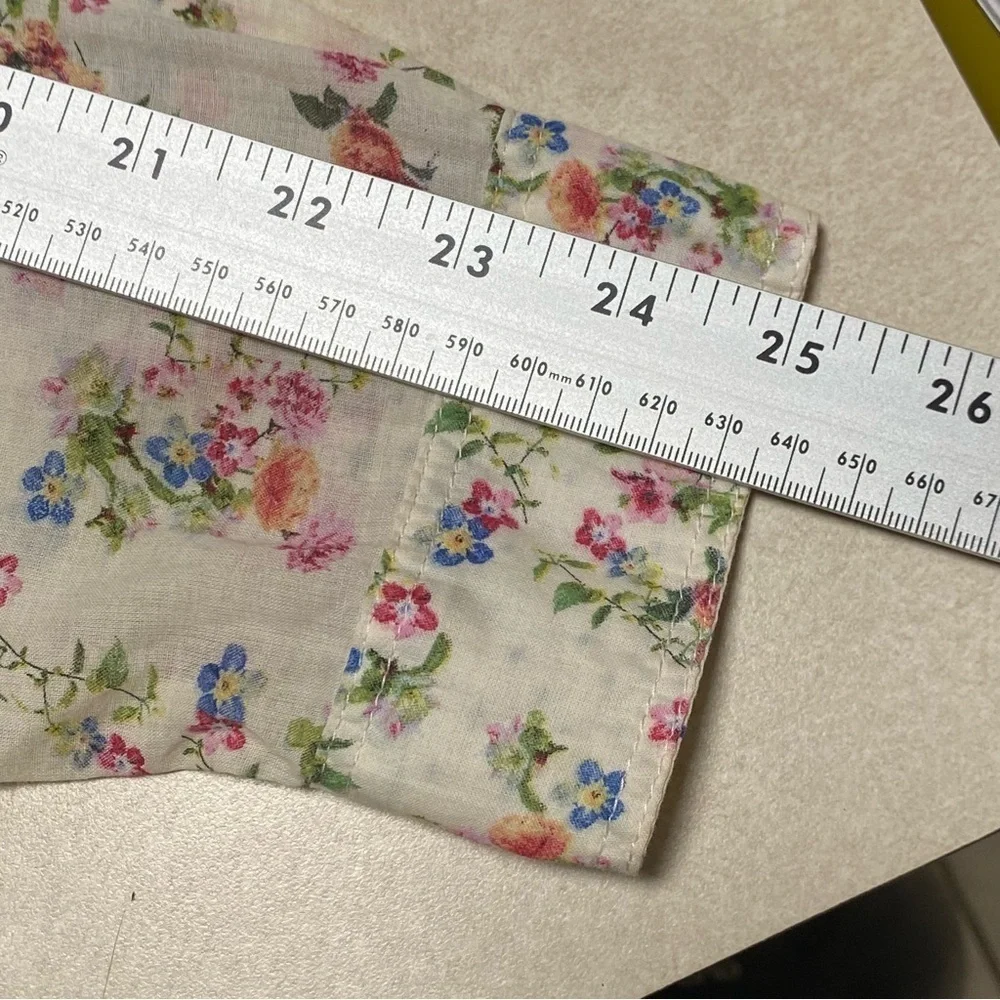 Promod Button up Floral print Shirt Size Medium - Picture 16 of 17